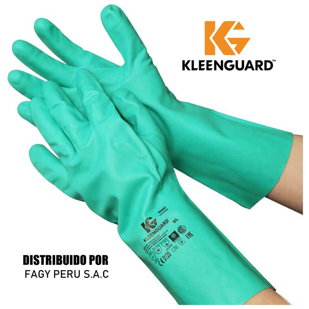 G80 Guante nitrilo verde 18″ KleenGuard - KLEENGUARD