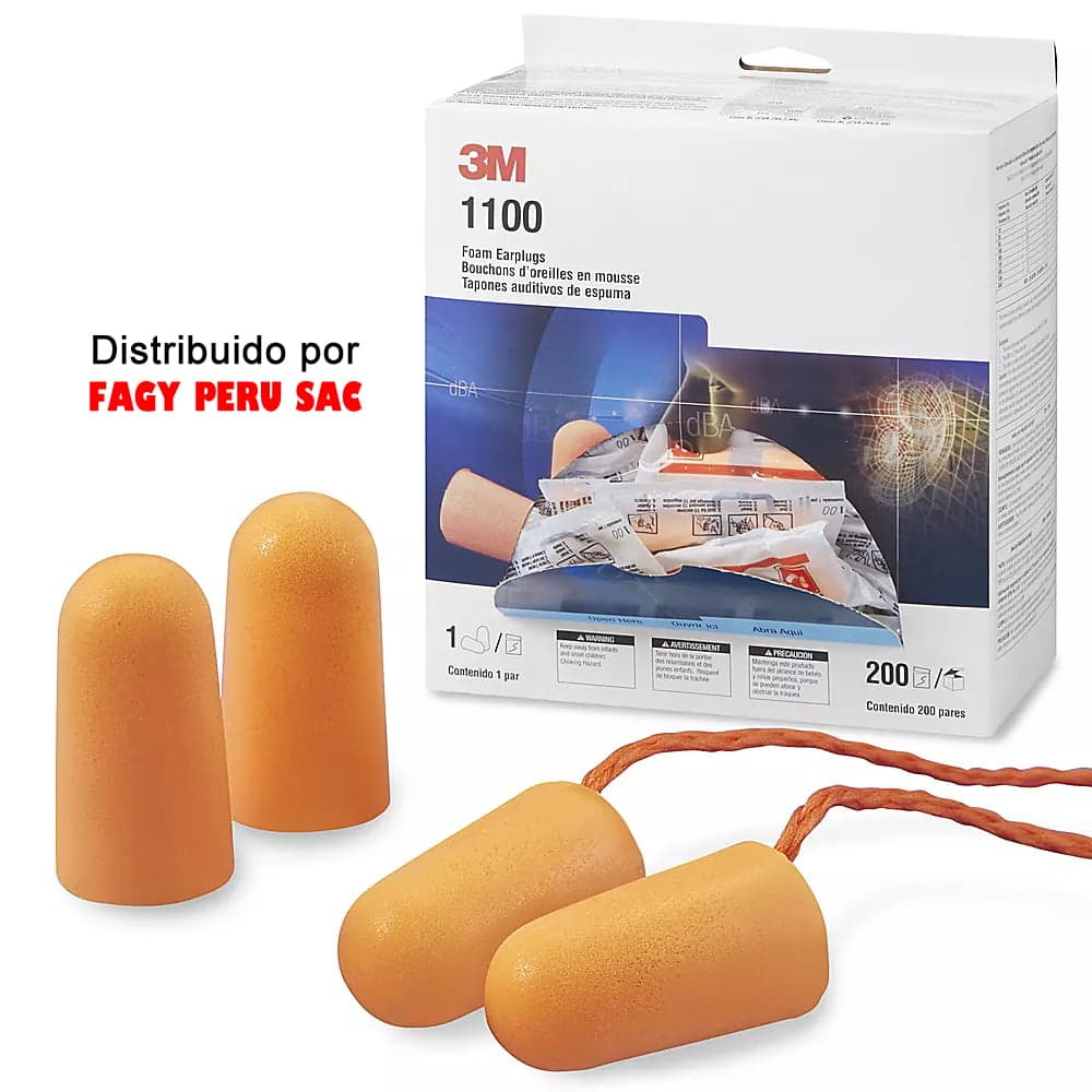 Tapones auditivos de espuma 1100 y 1110 3M - 3M
