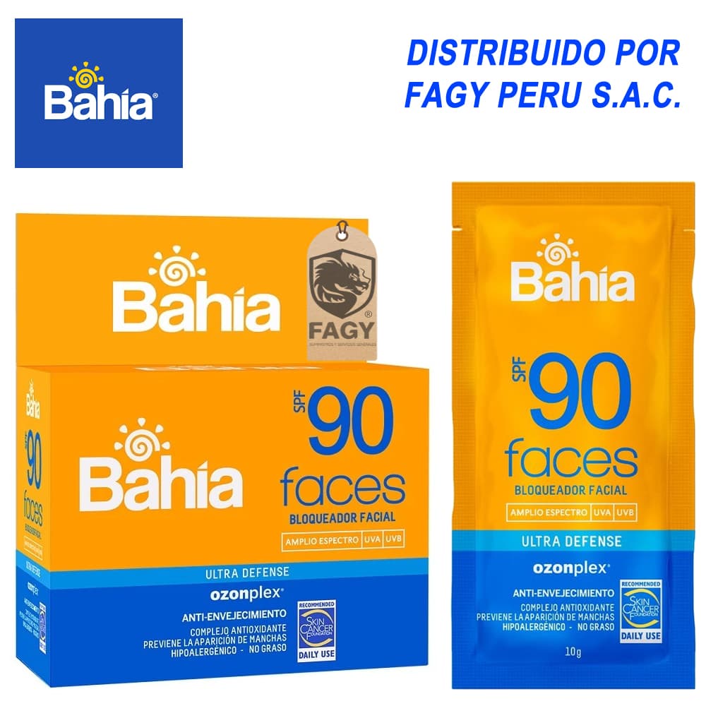 Bloqueador bahia Spf 90 Caja 20 Sachets De 10g - BAHÍA