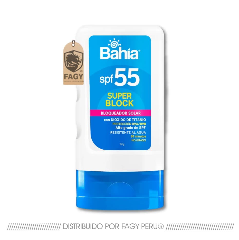 Bloqueador Bahía Spf55 super block 60gr - BAHÍA