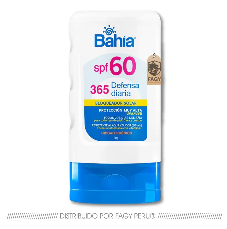 Bloqueador bahía 365 defensa diaria Spf 60 X 60g - BAHÍA