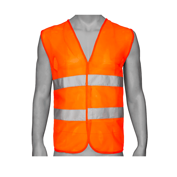 Chaleco ligero naranja 2 bandas reflectivas - Steelpro