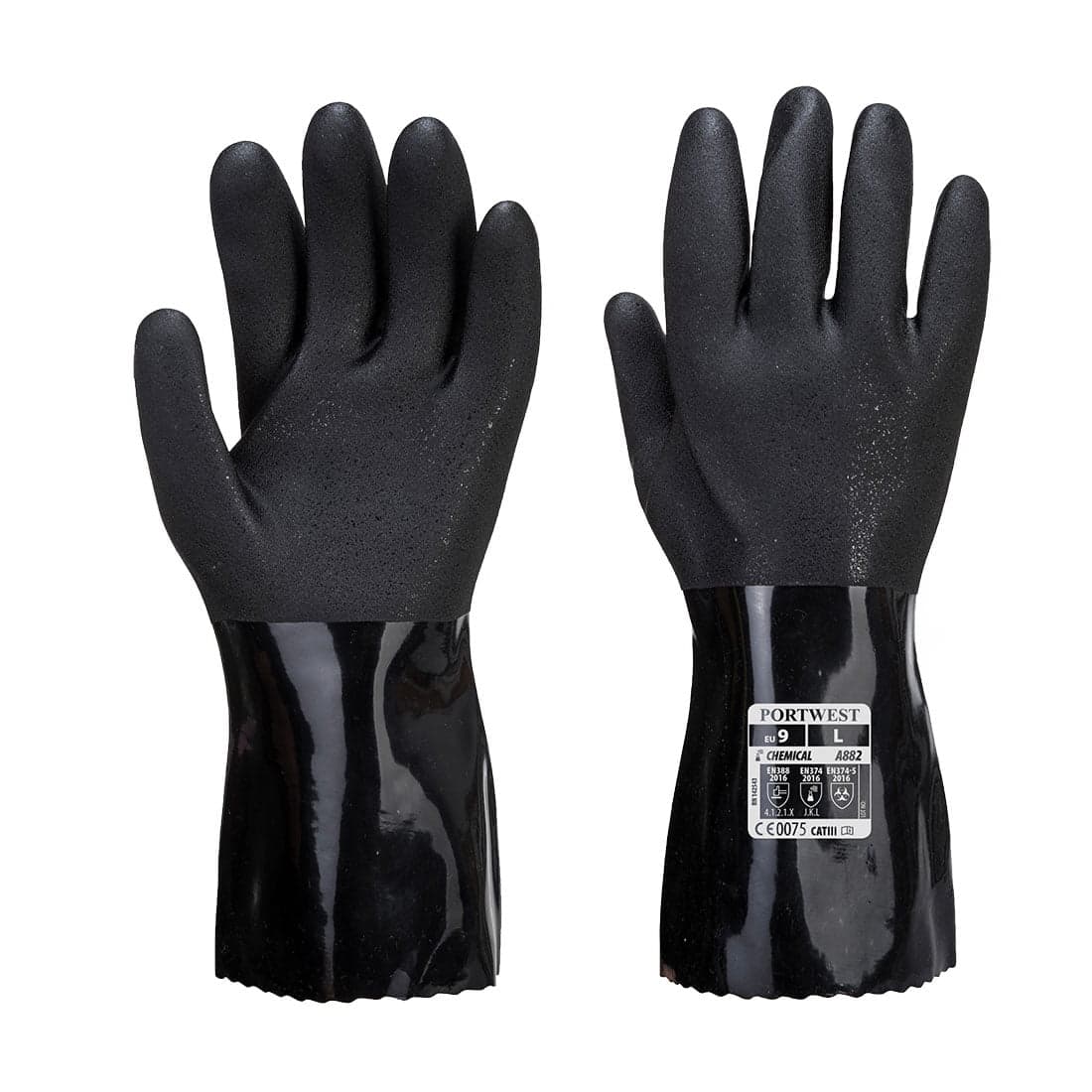 Guante químico de PVC ESD A882 - PORTWEST