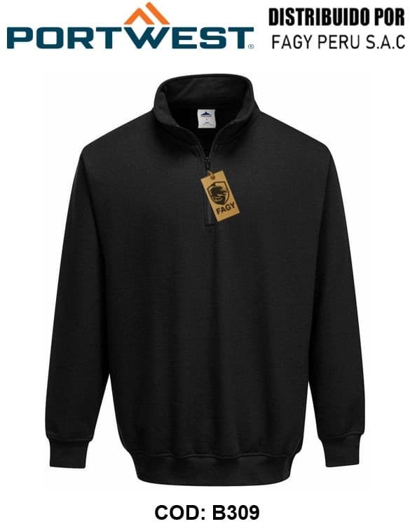 Sudadera Sorrento con cremallera en el cuello B309 - PORTWEST