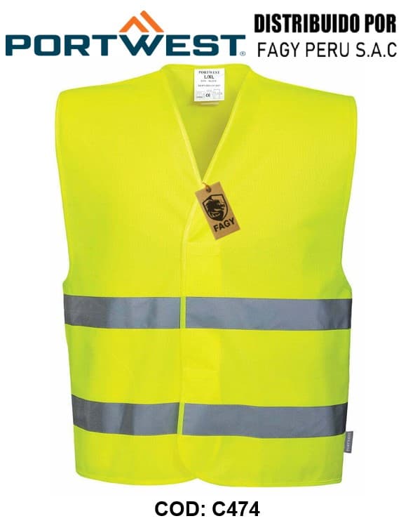 Chaleco con dos bandas C474 - PORTWEST