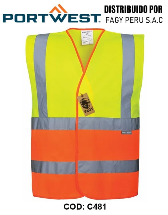 Chaleco bicolor de alta visibilidad C481 - PORTWEST