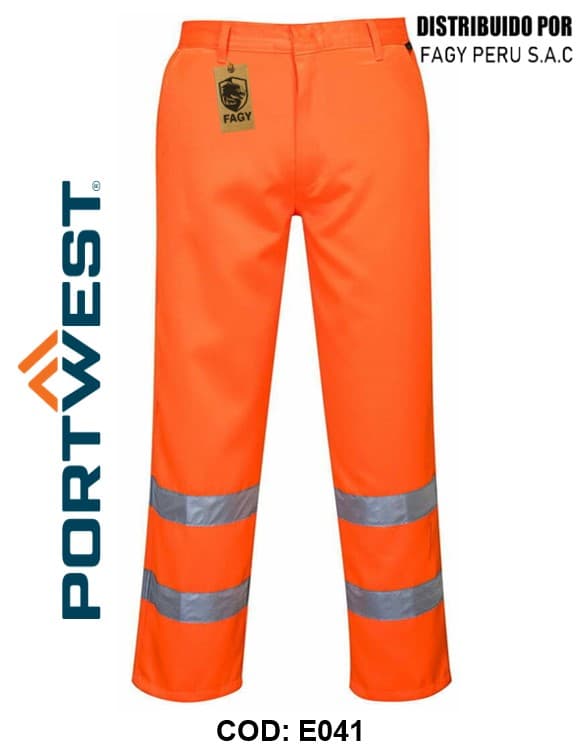 Pantalones de polialgodón de alta visibilidad E041 - PORTWEST