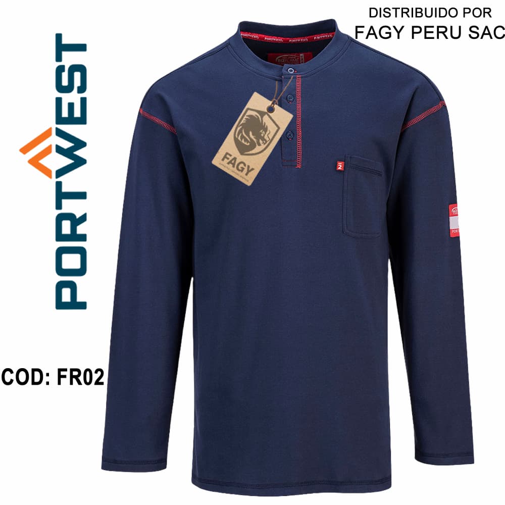 Camiseta Bizflame Henley FR02 - PORTWEST