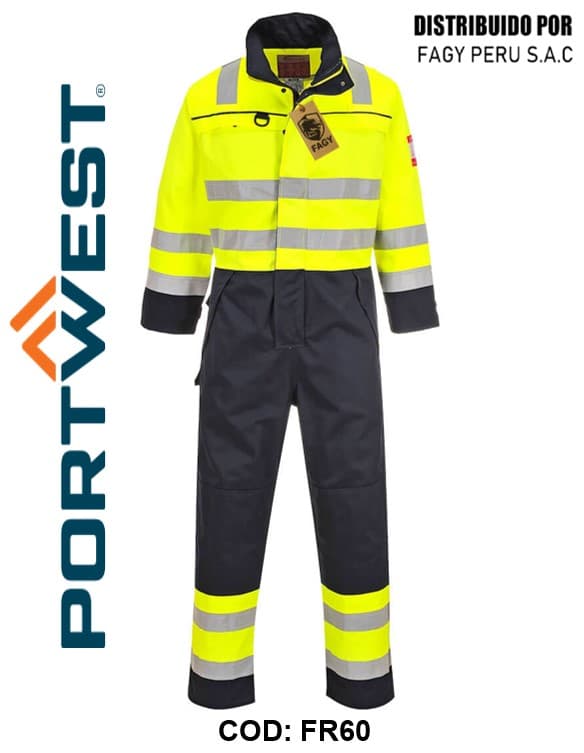 Mameluco Bizflame Multi-Norm de alta visibilidad FR60 - PORTWEST