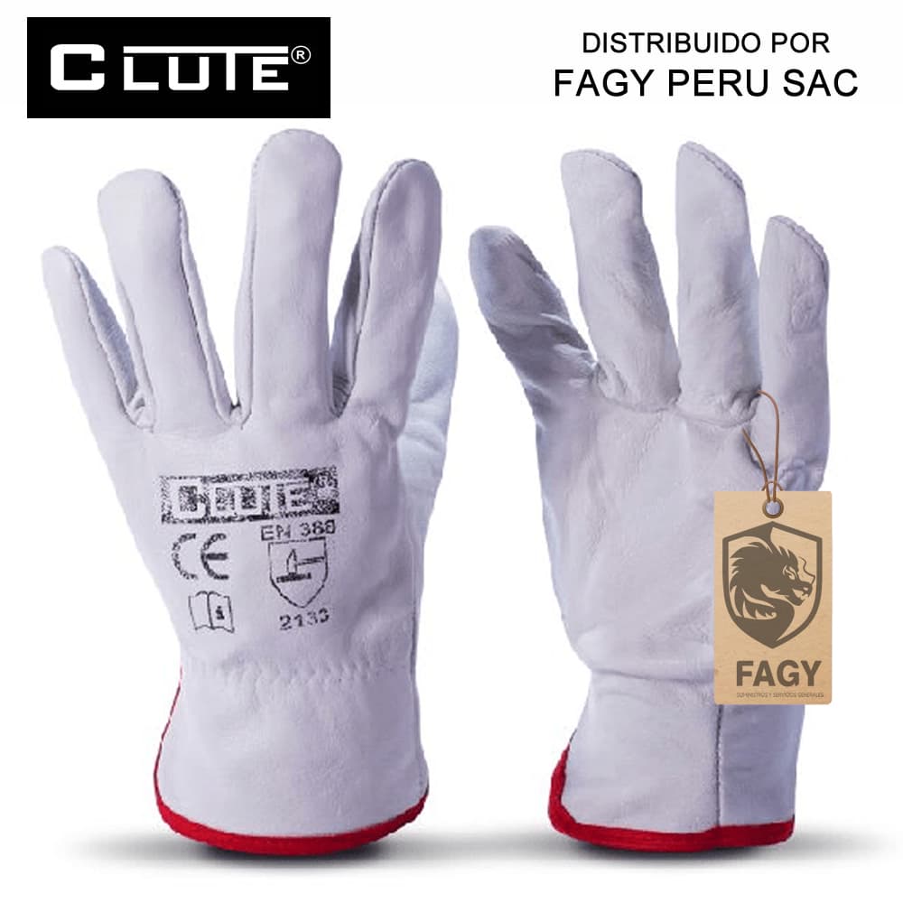 Guante Badana Blanco Clute - Clute