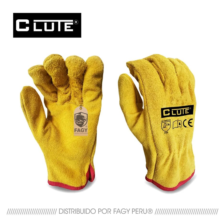 Guante conductor carnaza mostaza de 10″ clute - Clute