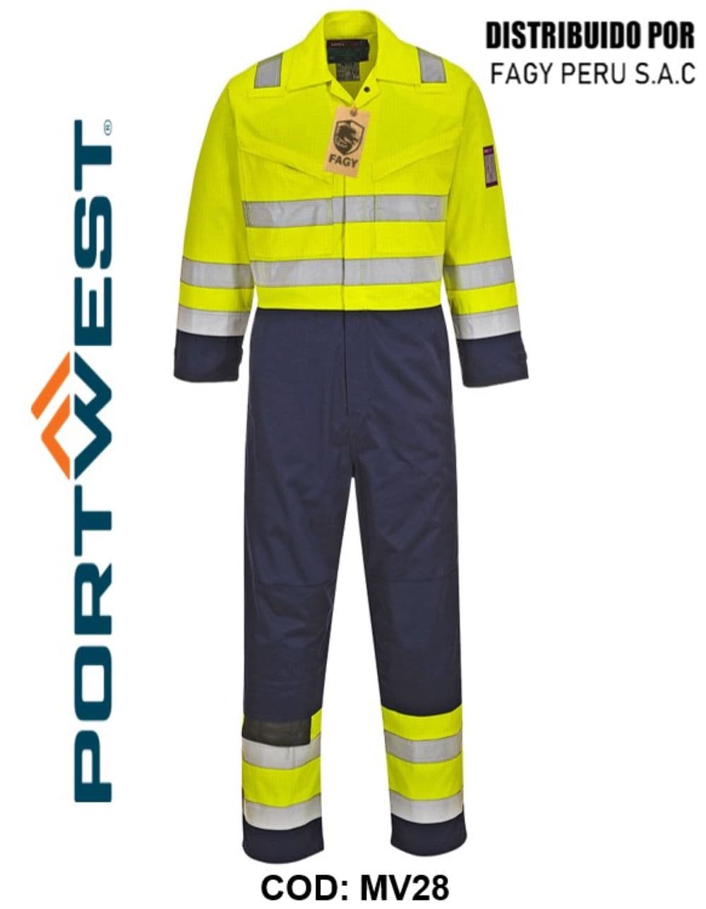 Mameluco Modaflame de alta visibilidad MV28 - PORTWEST