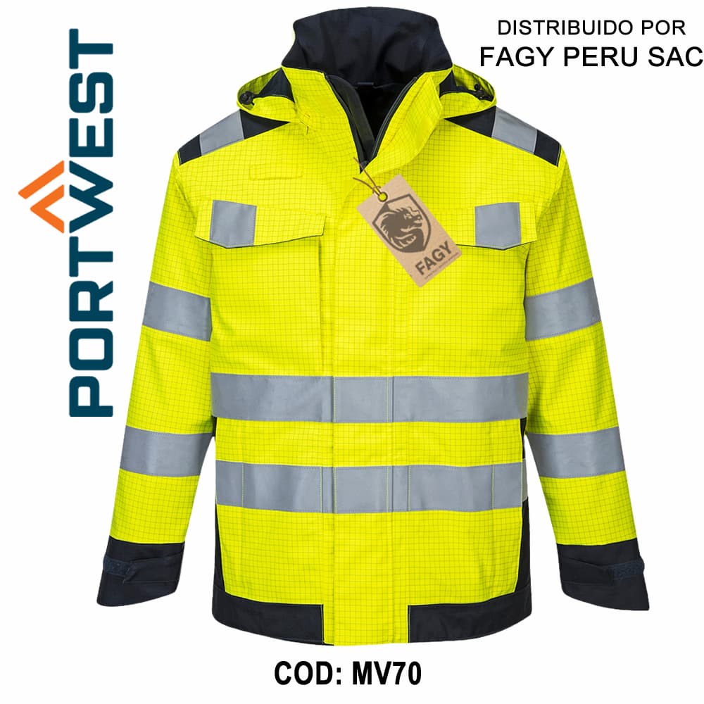 Chaqueta Modaflame Rain Multi Norm Arc MV70 - PORTWEST