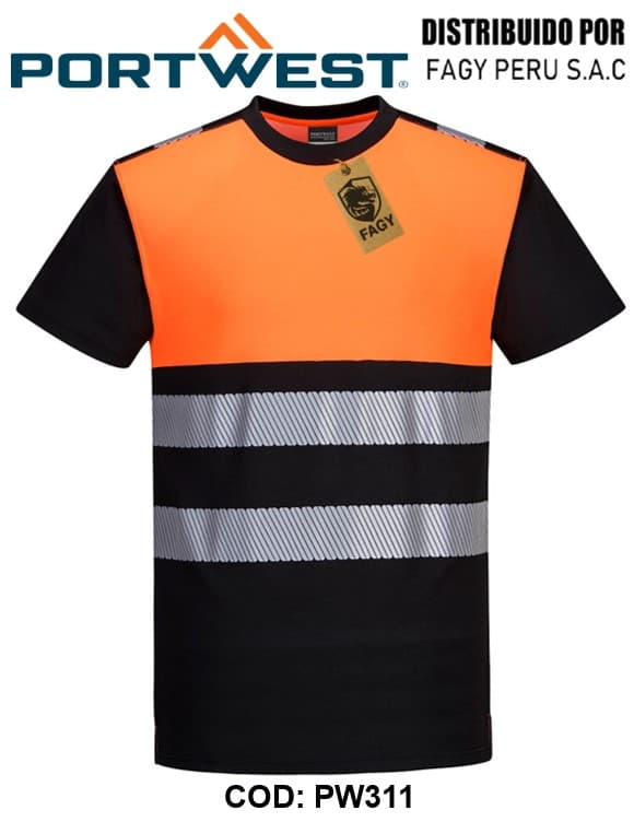 Camiseta PW3 de alta visibilidad, clase 1 PW311 - PORTWEST