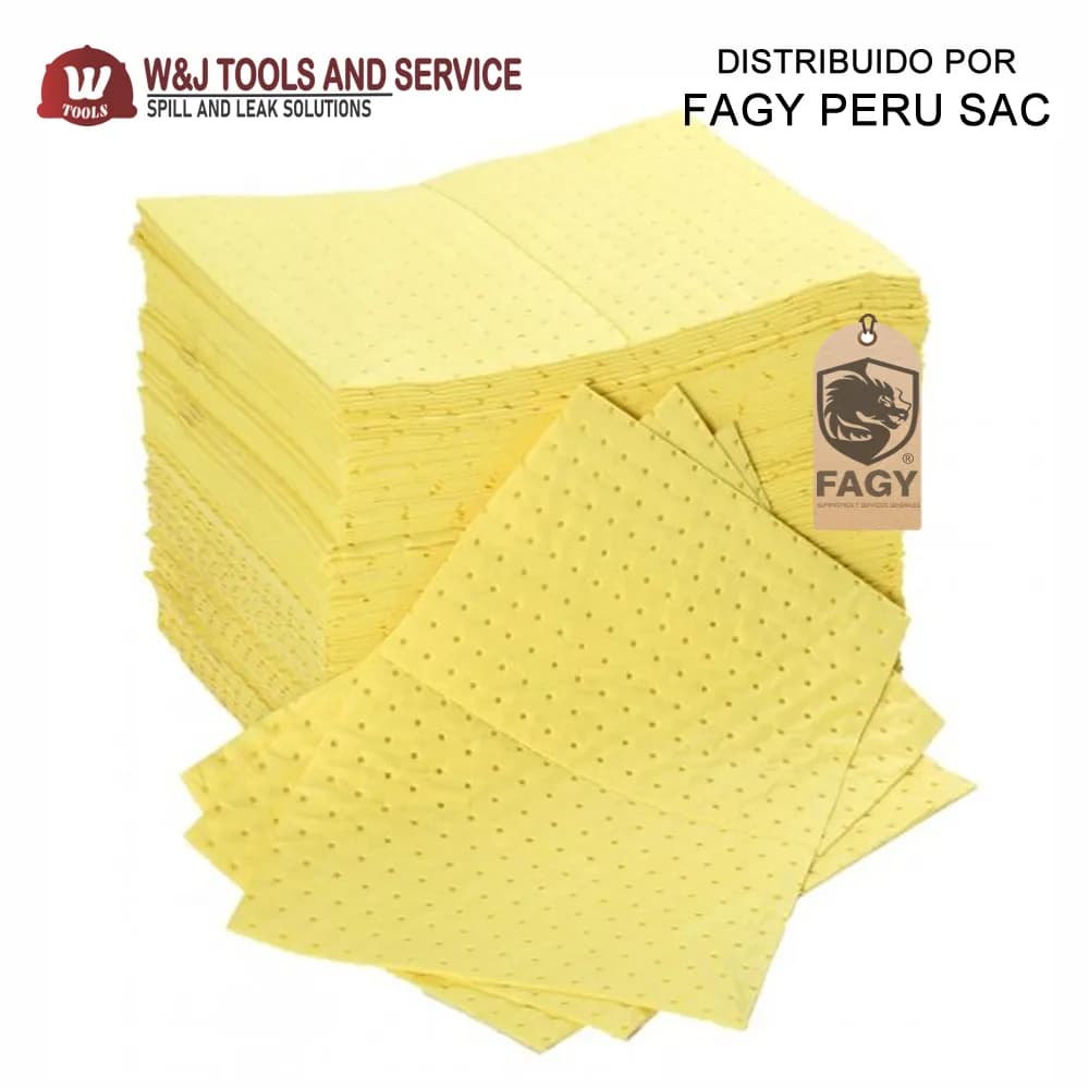 Paños absorbentes químicos H1PL200W W Tools - W Tools