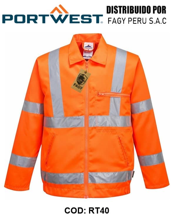 Chaqueta de polialgodón de alta visibilidad RIS RT40 - PORTWEST