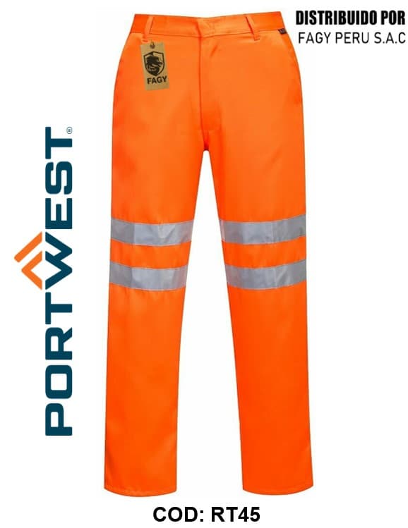 Pantalones de polialgodón de alta visibilidad RIS RT45 - PORTWEST