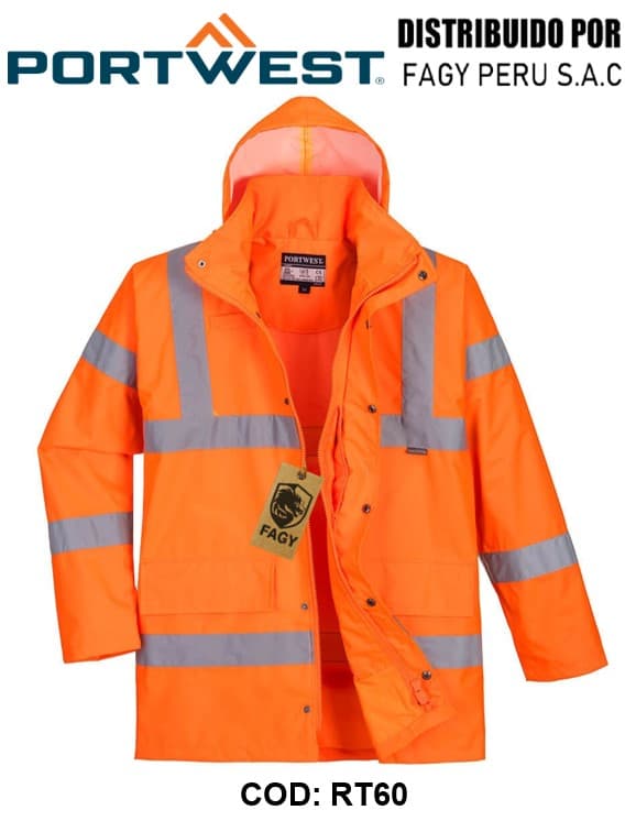 Chaqueta Traffic HiVis impermeable y transpirable RT60 - PORTWEST