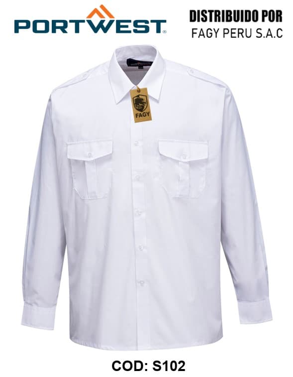 Camisa Pilot manga larga S102 - PORTWEST