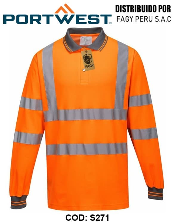 Polo de manga larga Cotton Comfort S271 - PORTWEST