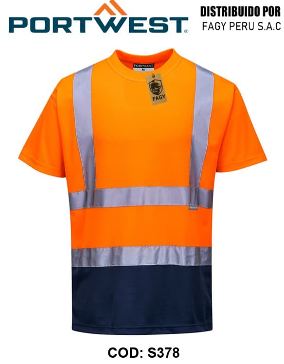 Camiseta bicolor S378 - PORTWEST