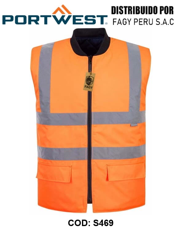 Chaleco de calor de alta visibilidad reversible S469 - PORTWEST