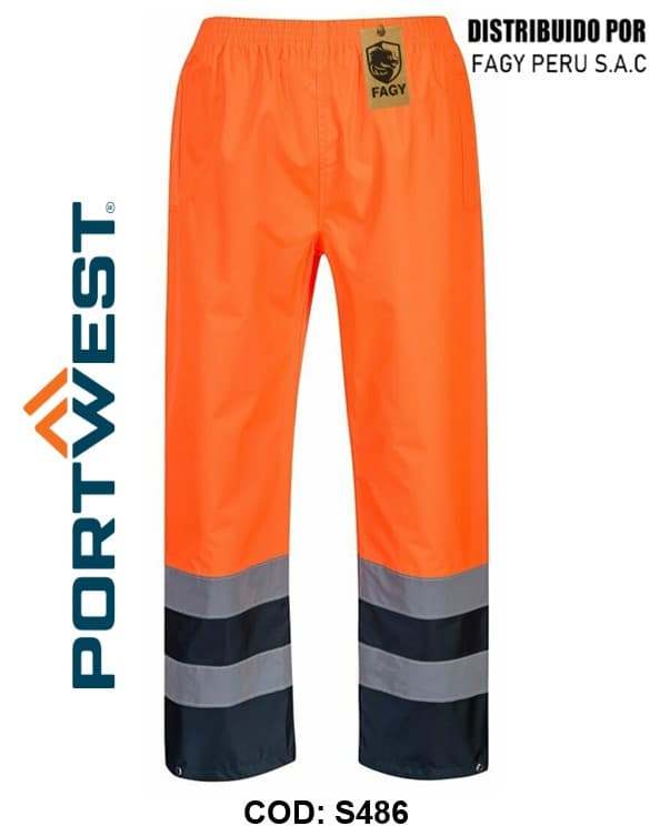 Pantalón Traffic bicolor de alta visibilidad S486 - PORTWEST