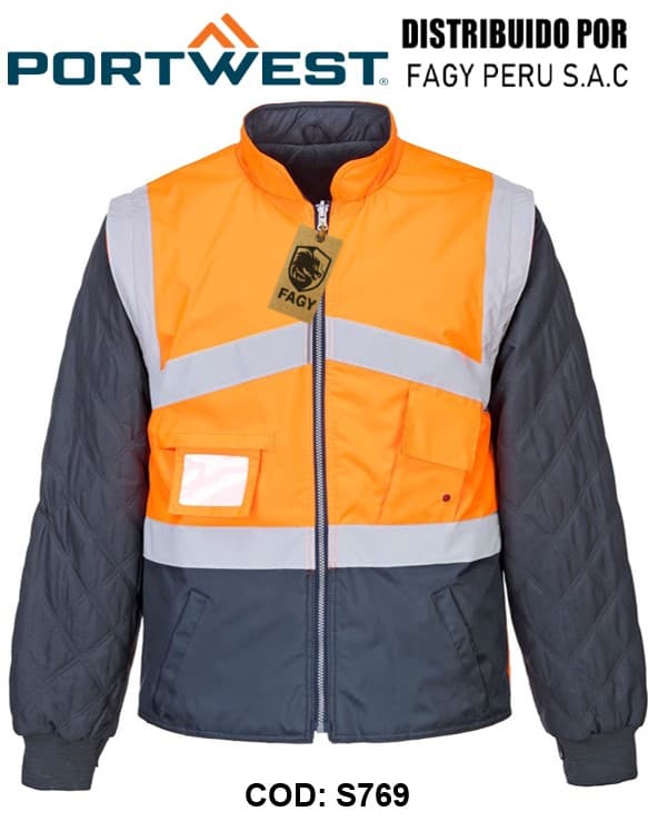 Chaleco bicolor de alta visibilidad Reversible S769 - PORTWEST