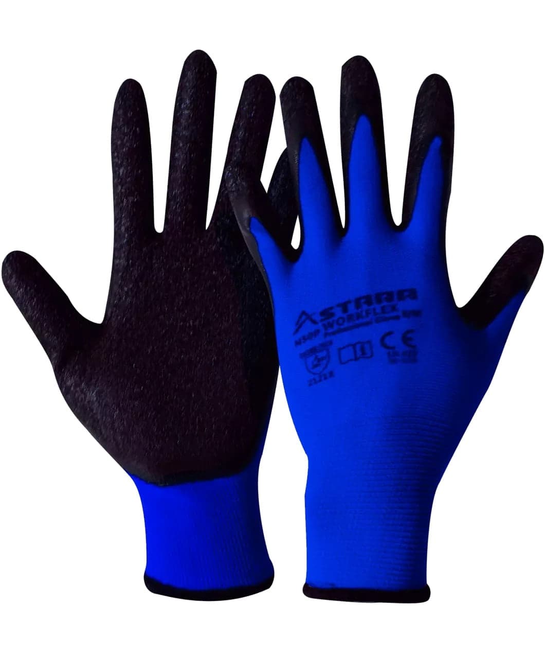 Guante De Latex De Poliester Workflex Eco Rojo y Azul - Astara