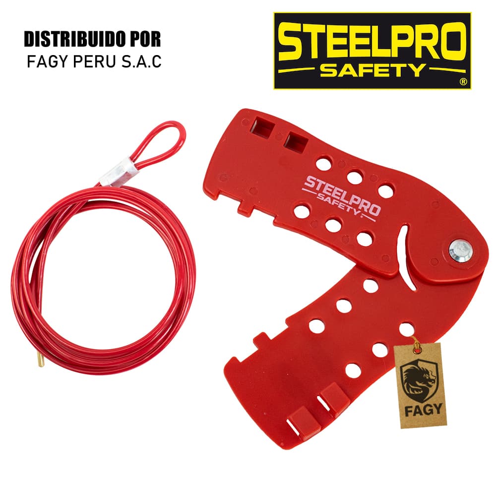 Bloqueo múltiple con cable de acero 5-2mm - Steelpro