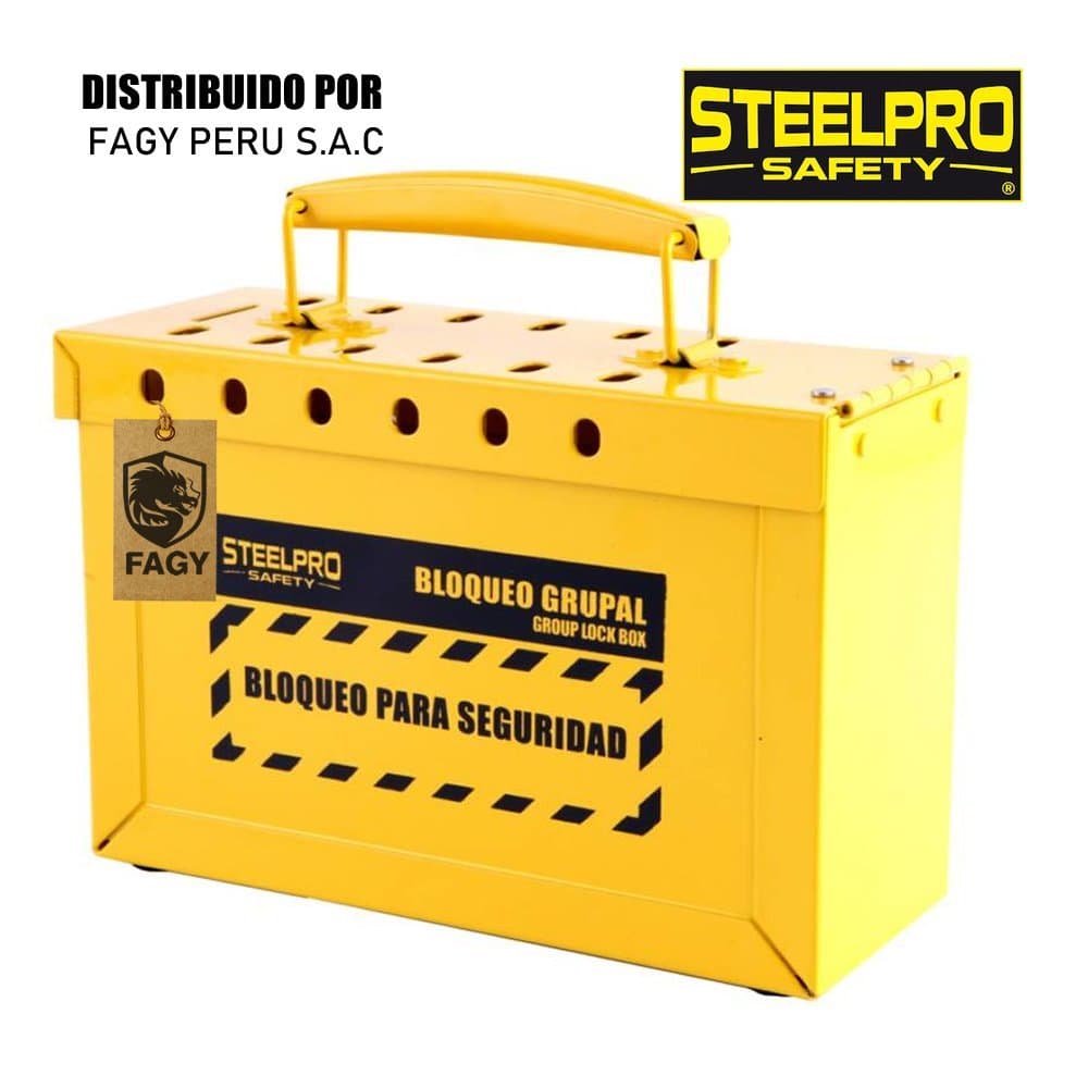 Caja de Bloqueo Grupal Amarillo Steelpro - Steelpro