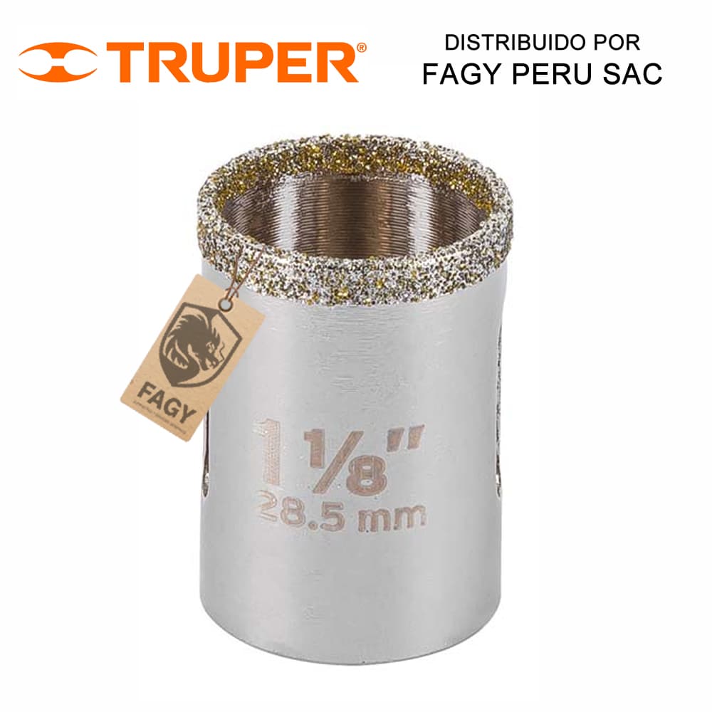 Sierra copa con diamante 1-1/8″ Truper 17127 - Truper