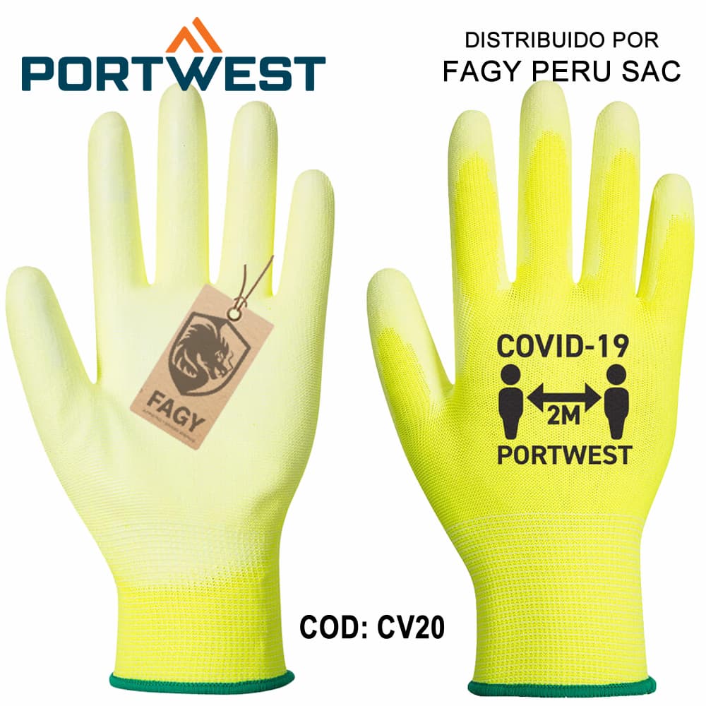 Guante con la palpa de PU Covid CV20 - PORTWEST