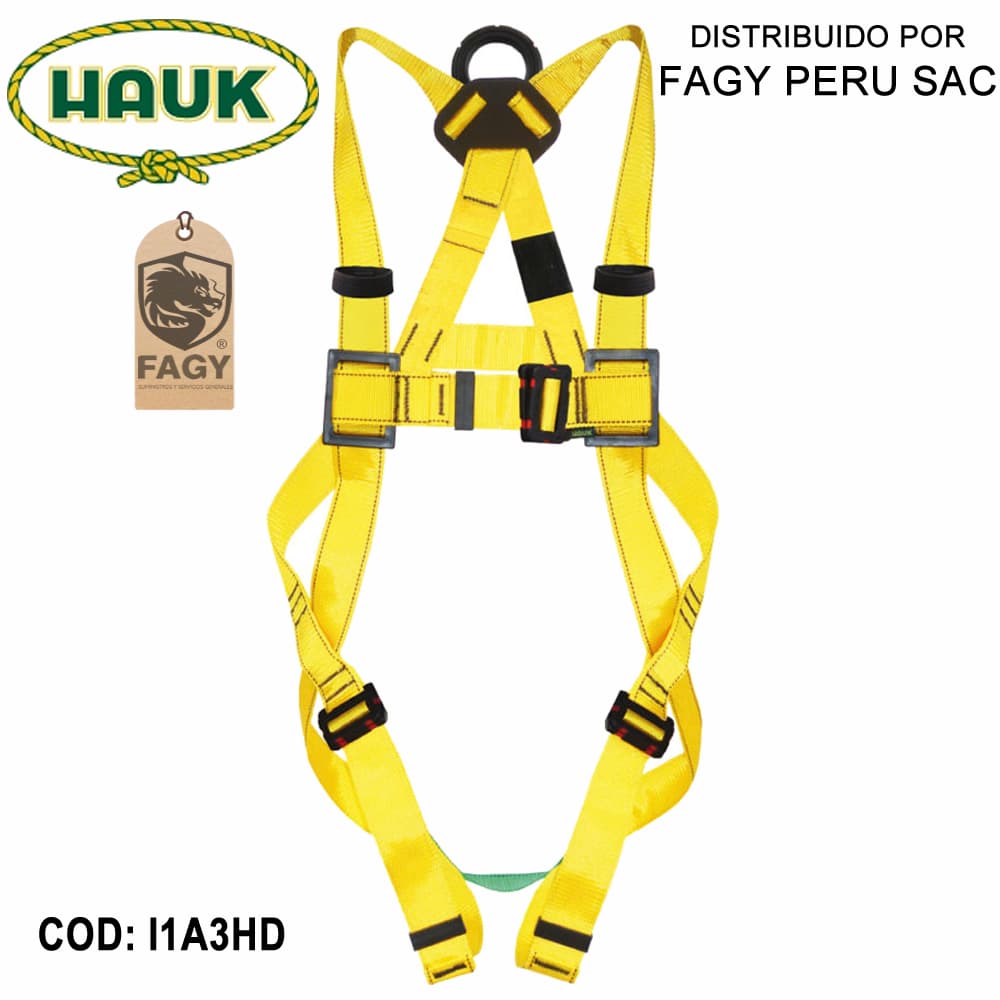 Arnes dielectrico de 1 anilla y 3 hebillas HAUK I1A3HD - HAUK