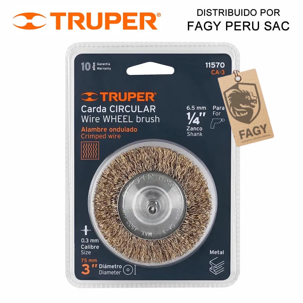 Escobilla circular 3″ Truper 11570 - Truper