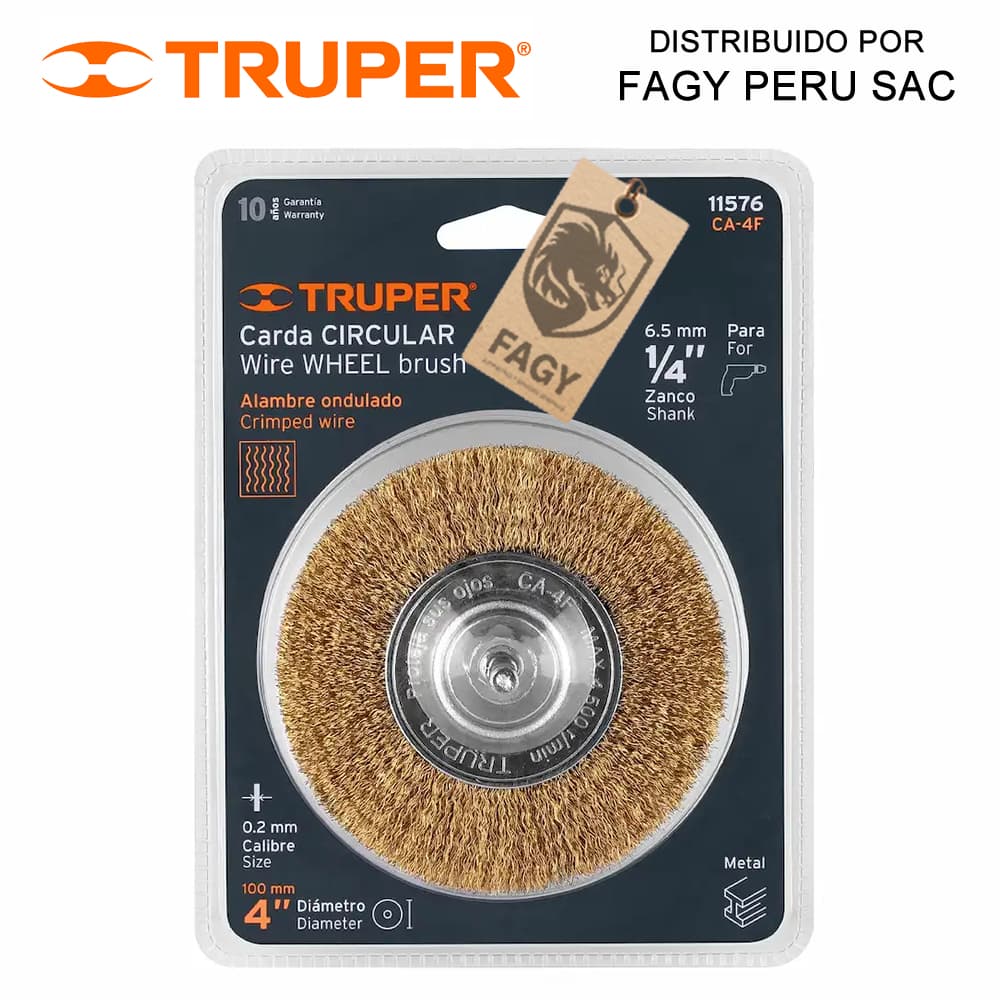 Escobilla circular 4″ Truper 11576 - Truper