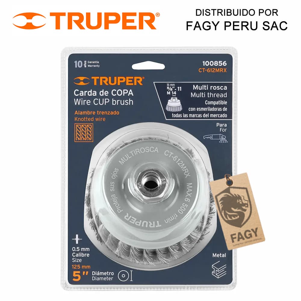 Escobilla tipo copa 5″ Truper 100856 - Truper