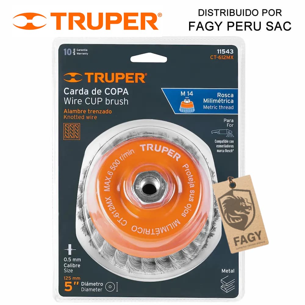 Escobilla tipo copa 5″ Truper 11543 - Truper