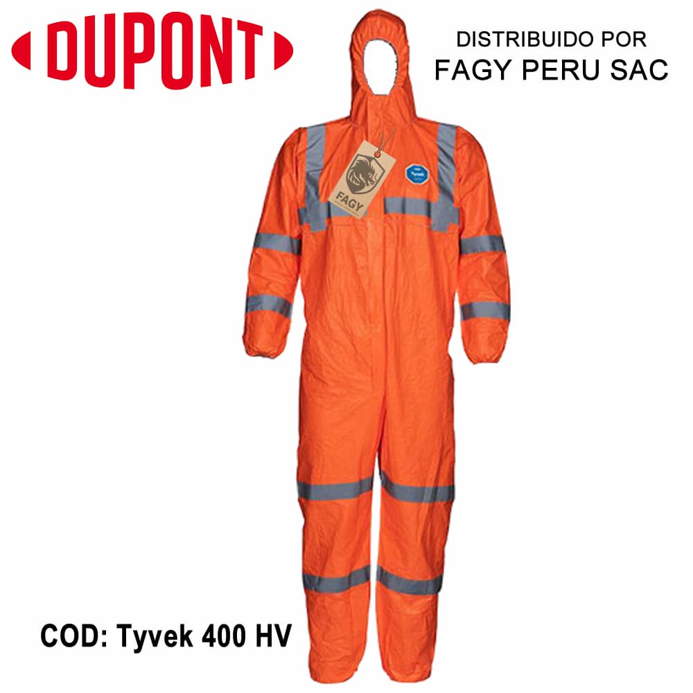 Traje con cinta reflectiva tyvek 400 HV Dupont - Dupont