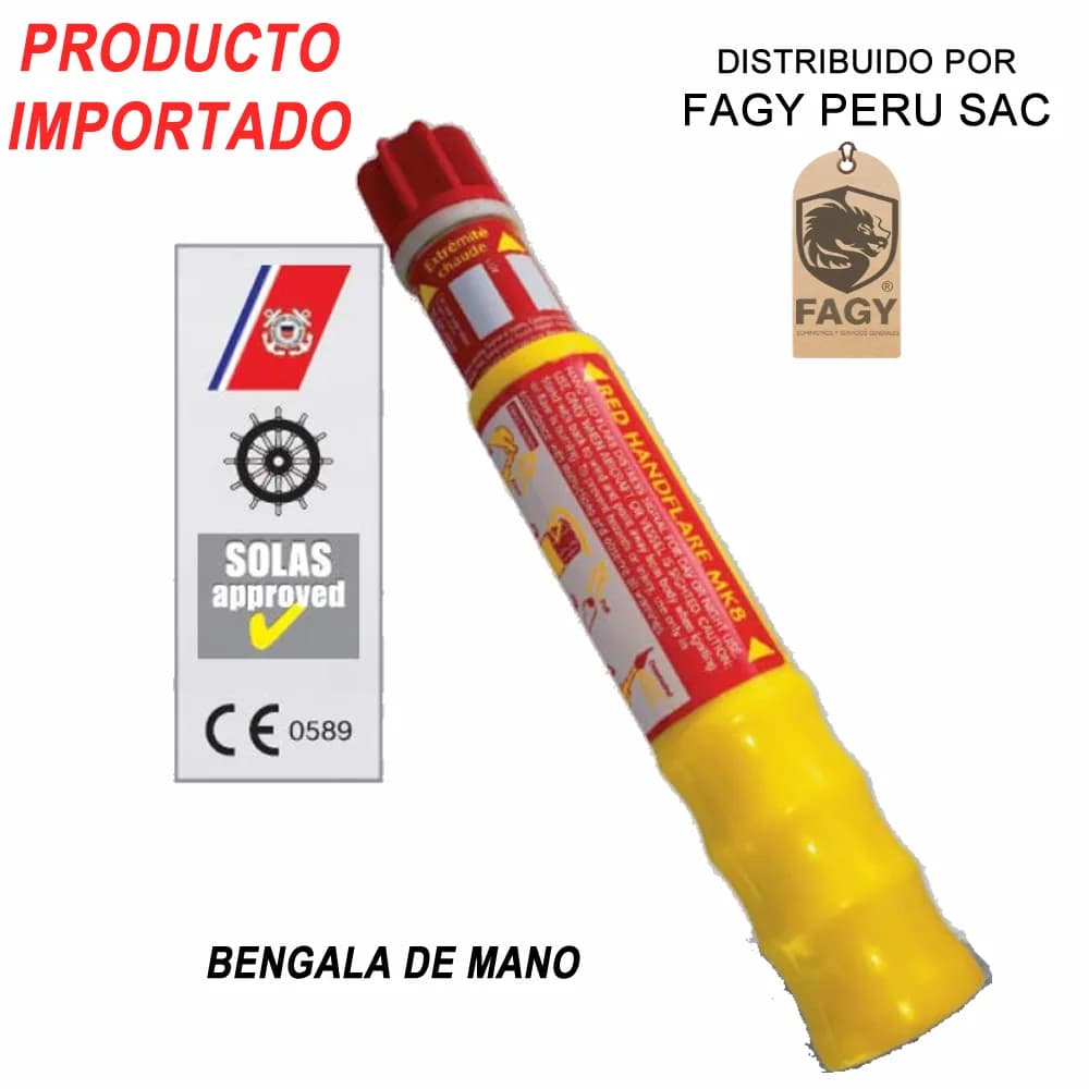 Bengala roja de mano - Producto Importado
