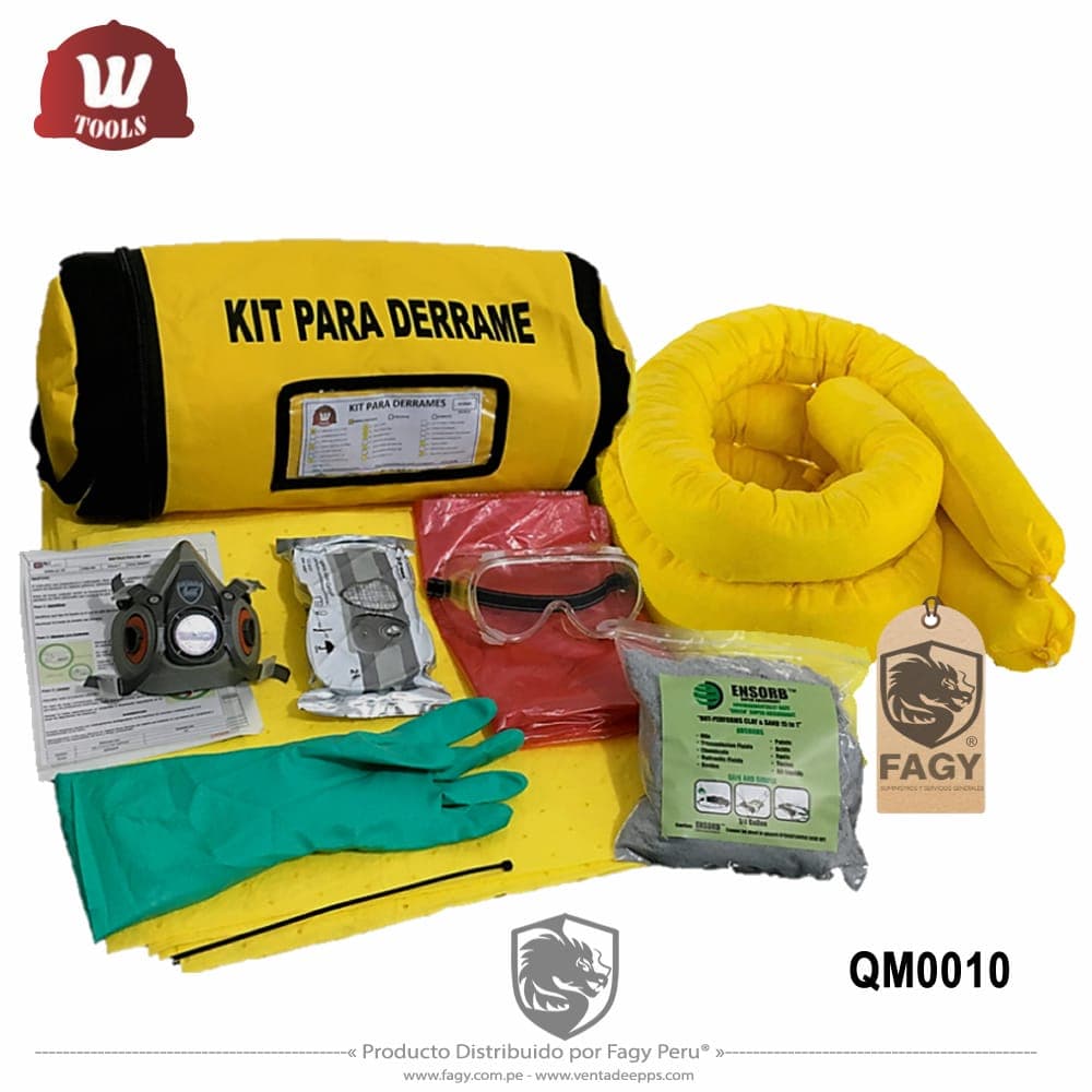 Kit antiderrame químico básico 10L - W Tools