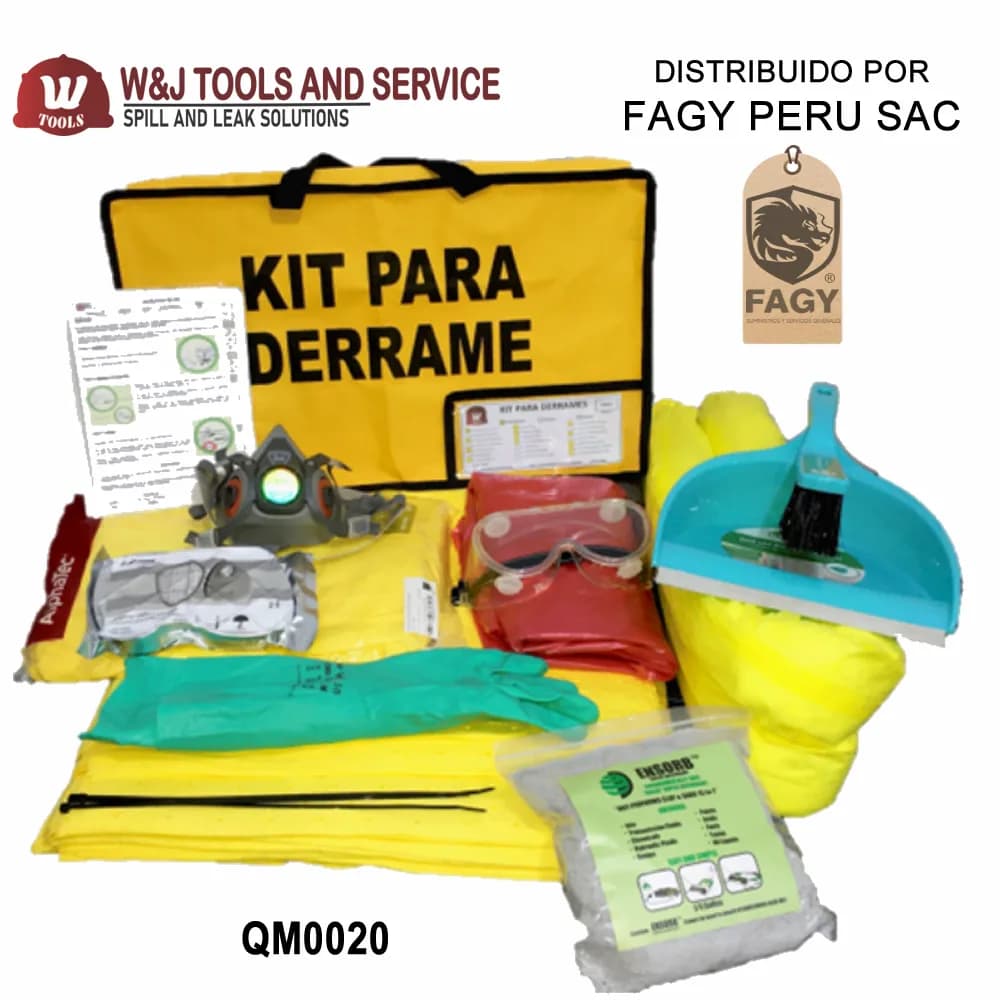 Kit antiderrame químico maletín 20L - W Tools