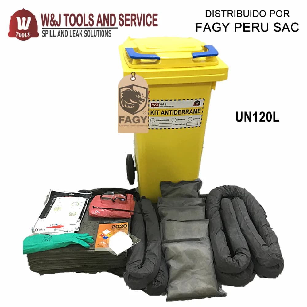 Kit antiderrame universal contenedor 120L - W Tools