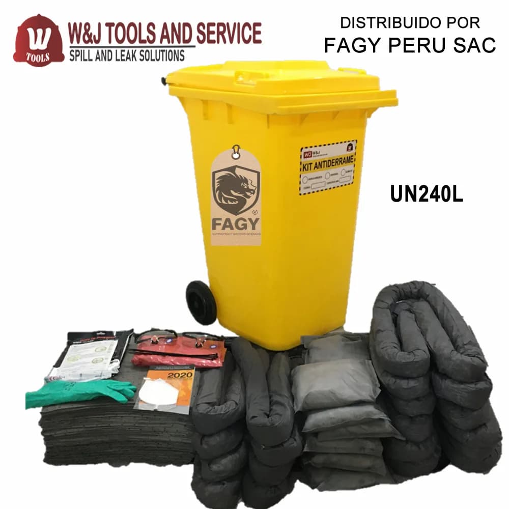 Kit antiderrame universal contenedor 240L - W Tools