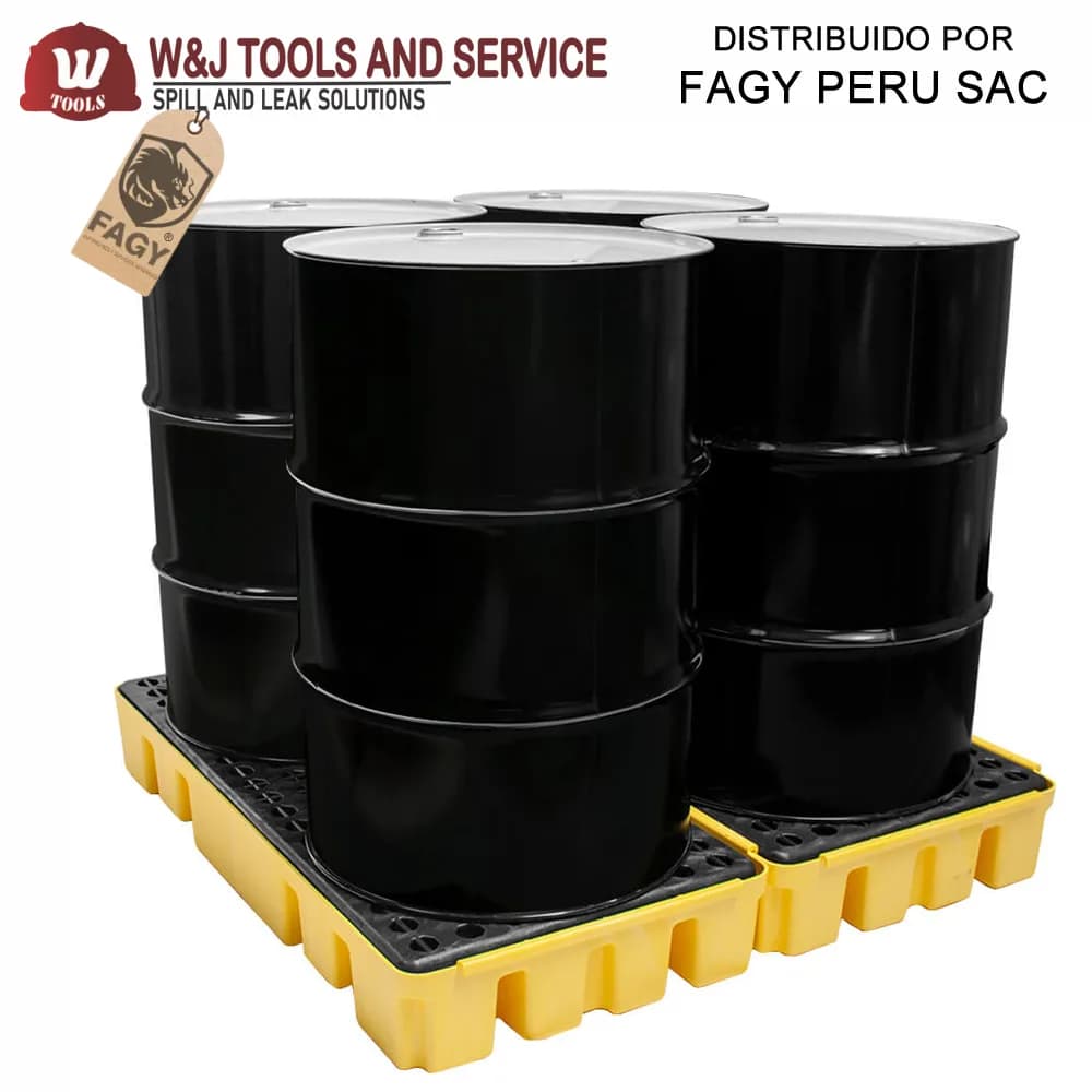 Pallet para derrame 04 tambores 5116-YE - W Tools