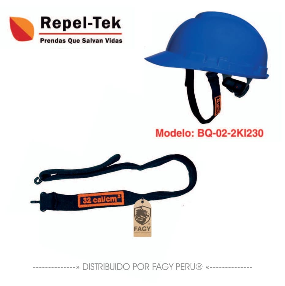 Barbiquejo contra el arco electrico 32 cal/cm2 repeltek - Repeltek