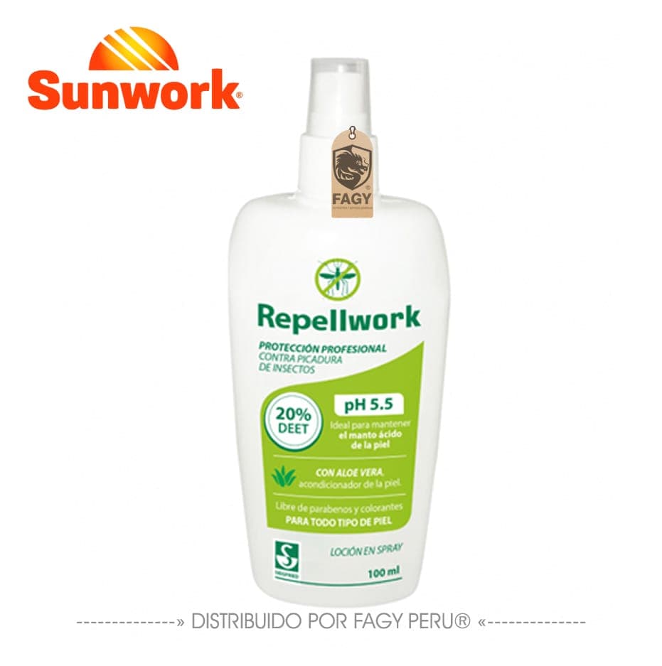 Repelente ocupacional 100 ml repellwork Sunwork - Sunwork