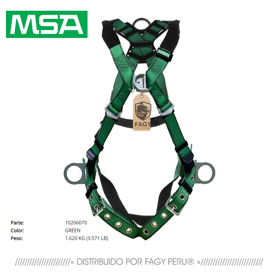 Arnés de seguridad v-form msa 10206070 - MSA