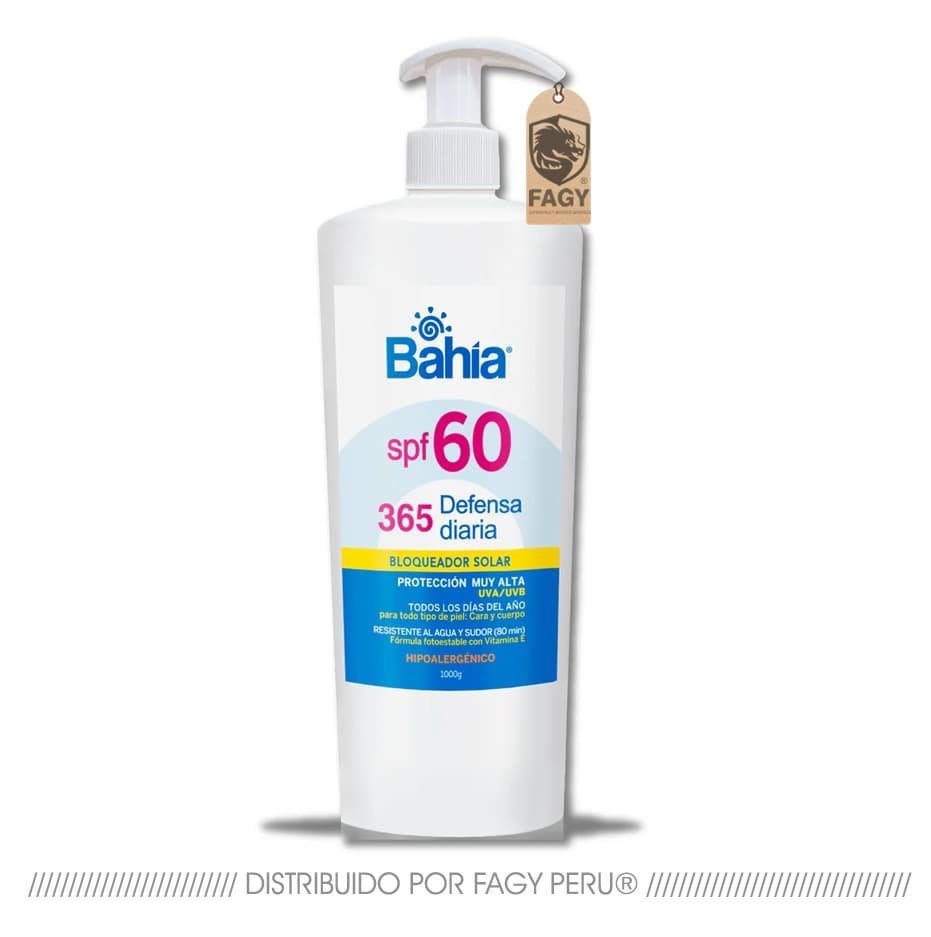 Bloqueador Bahía 365 Defensa Diaria SPF60 1000g - BAHÍA