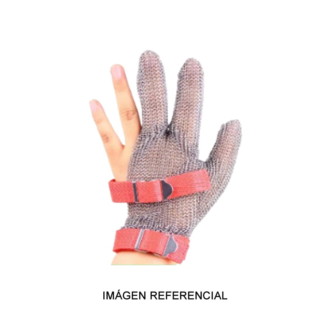 Guante anticorte de malla metálica 3 dedos - Producto Importado